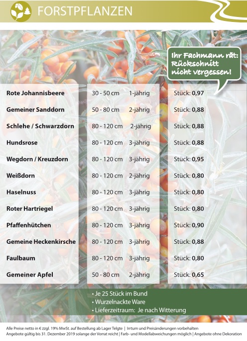 Pflanzenbestellaktion für den 